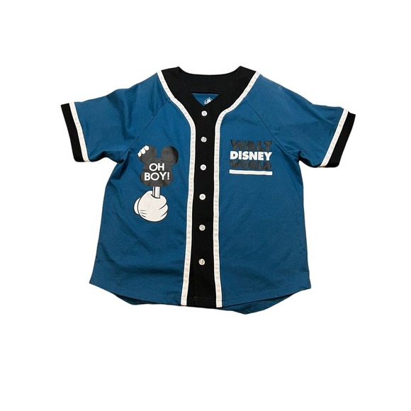 WALT DISNEY WORLD PARKS MICKEY MOUSE ESTABLISHED 71 BASEBALL SPIRIT JERSEY - Picture 1 of 3